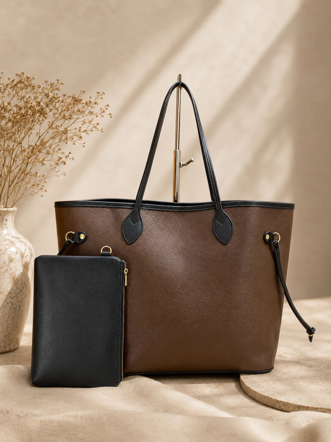 Fashion Large Capacity Casual Tote Handbag With Shoulder Strap