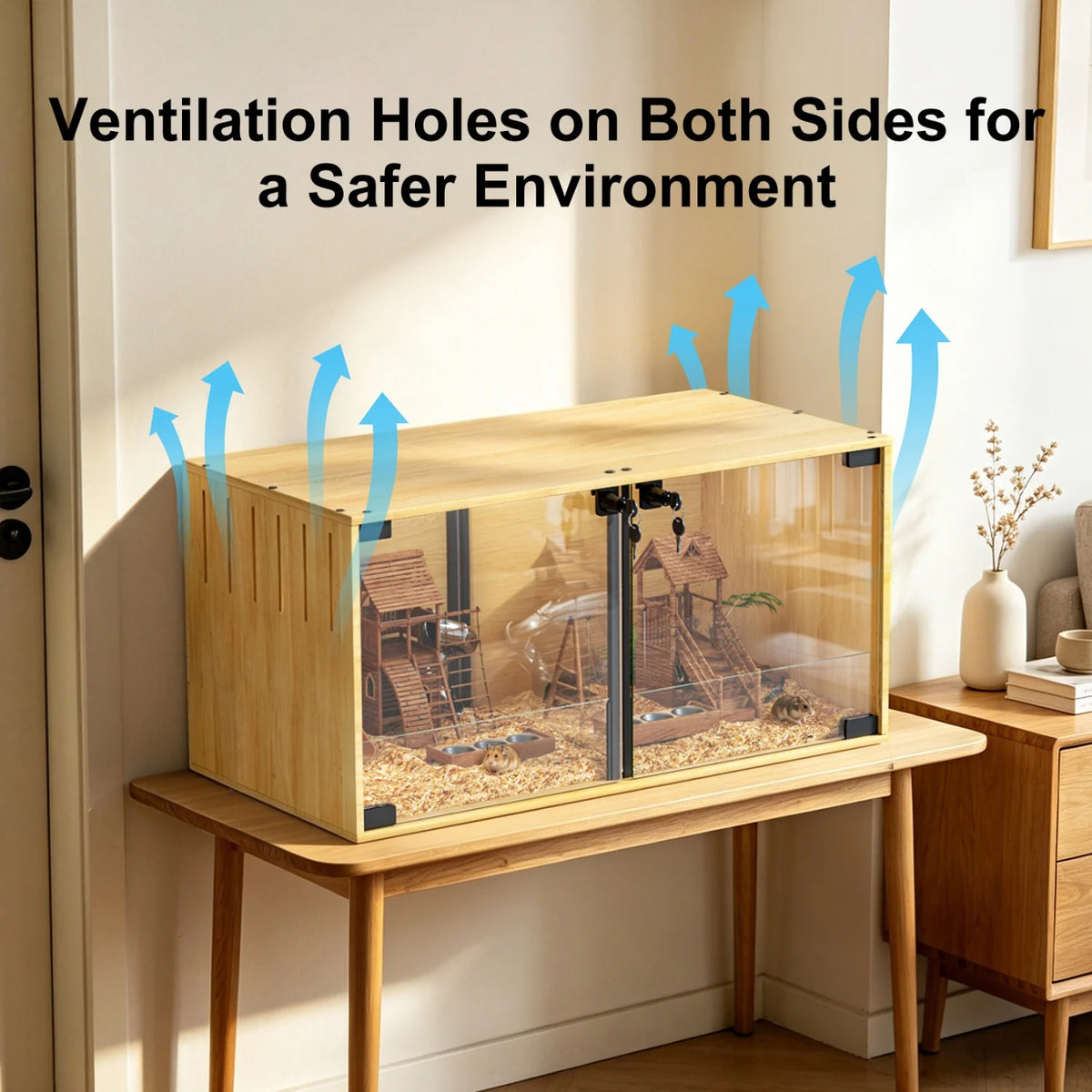Wooden Small Animal Cage For Hamster Guinea Pigs