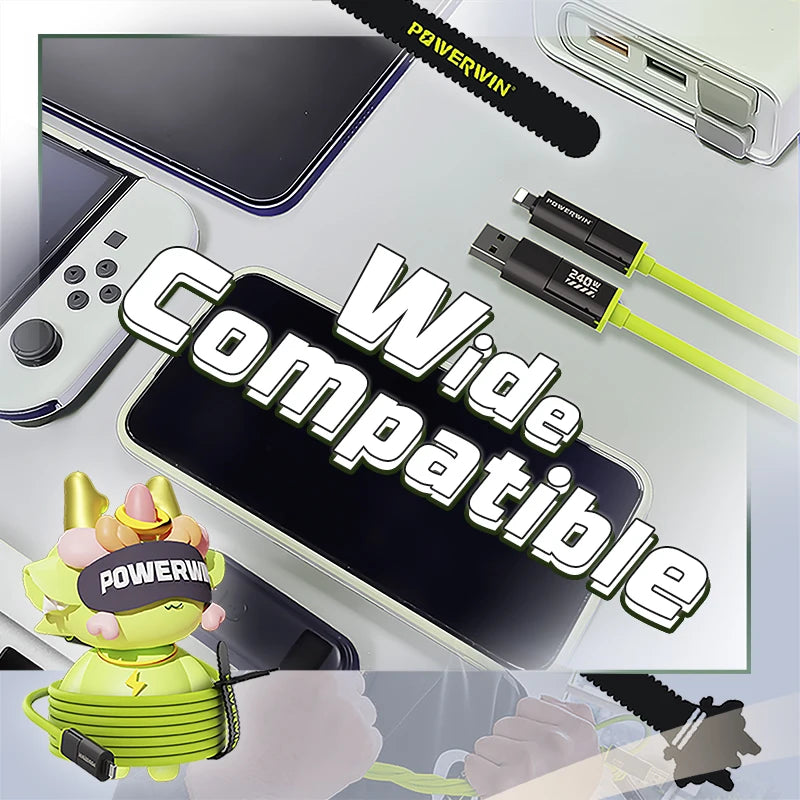 Powerwin 240W USB C Cable PD3.1 Fast Charge