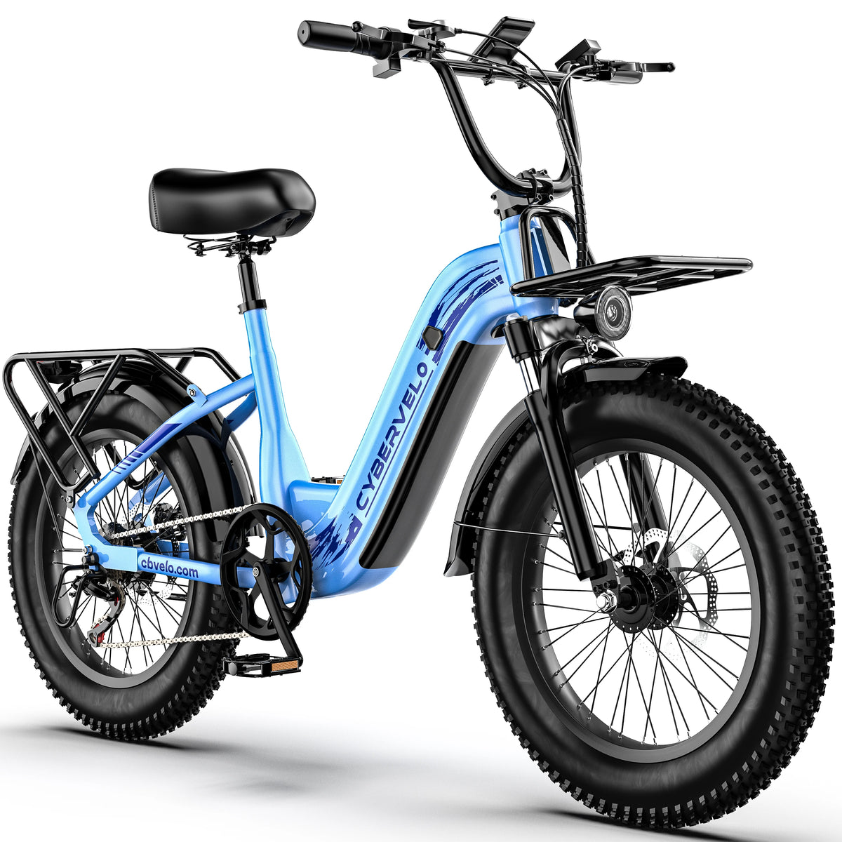 Cybervelo 1000W Peak Electric Bike Removable Battery Fat Tire