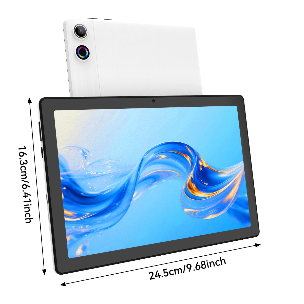 10.1 Inch Android15 Tablet A10,Octa‑Core A523 CPU,20GB(3+17GB Virtual) RAM 64GB ROM,1280*800 IPS Display,Face ID Unlock Dual Speakers WiFi 2.4G&5G Bluetooth5.0 GPS 5000mAh Tablet for Study Entertainment