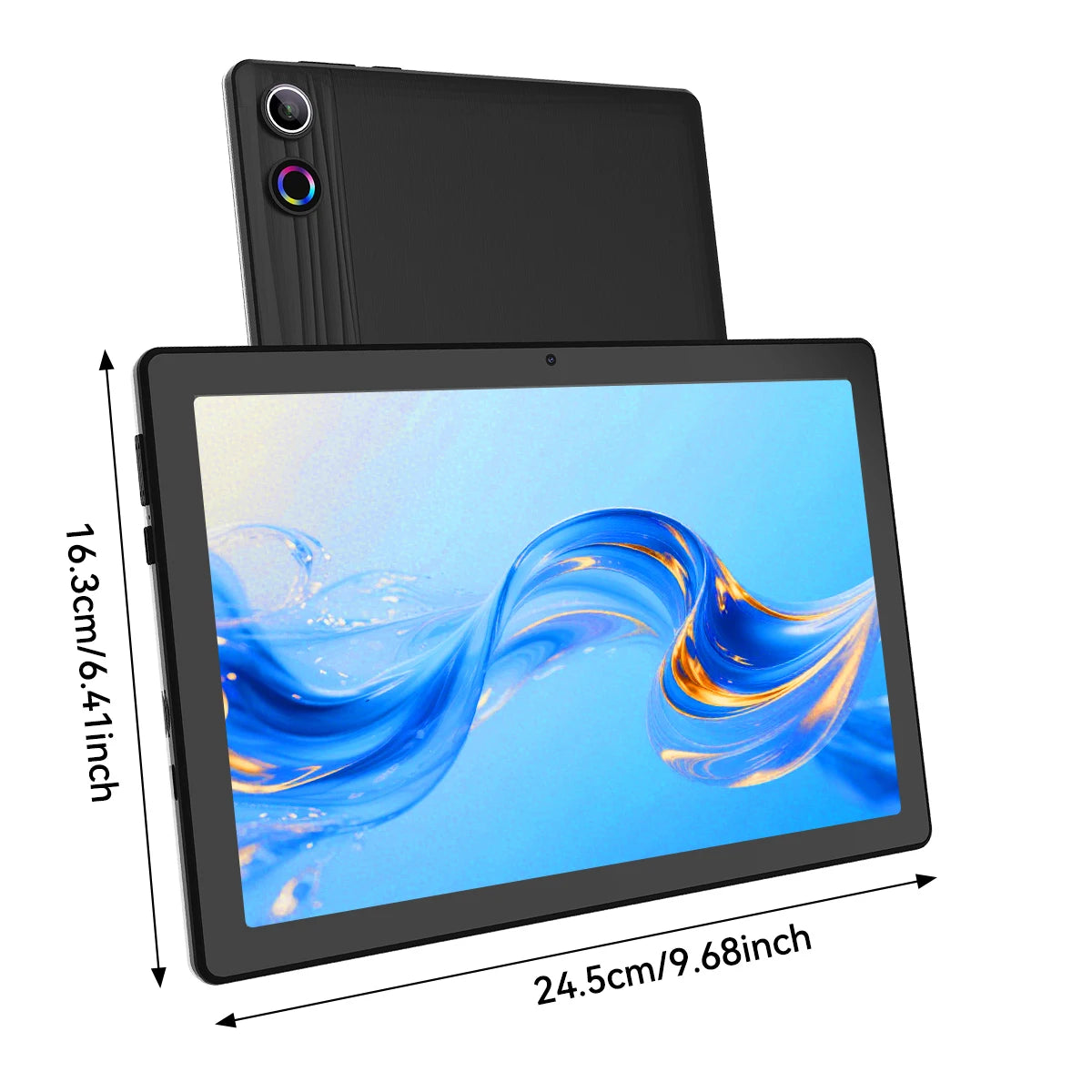 10.1 Inch Android15 Tablet A10,Octa‑Core A523 CPU,20GB(3+17GB Virtual) RAM 64GB ROM,1280*800 IPS Display,Face ID Unlock Dual Speakers WiFi 2.4G&5G Bluetooth5.0 GPS 5000mAh Tablet for Study Entertainment