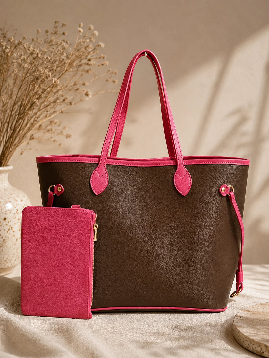 Fashion Large Capacity Casual Tote Handbag With Shoulder Strap