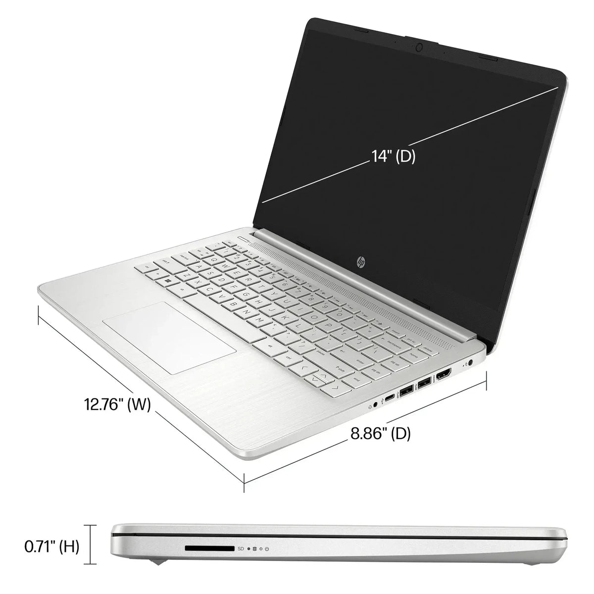 HP Laptop With Intel Celeron N4120 4GB RAM 128GB eMMC