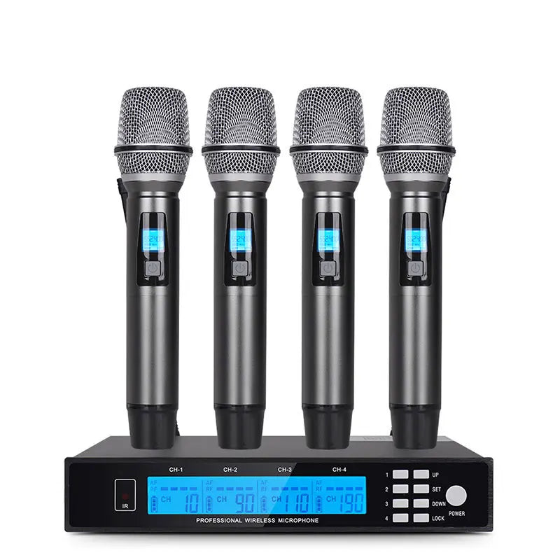 NXG Professional Wireless Microphone Receiver Kit With HD Screen