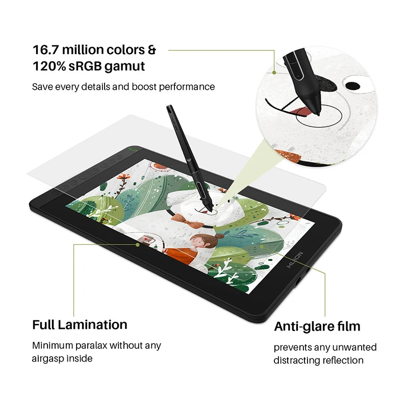Huion Kamvas 11.6 Inch Drawing Monitor With Tilt Support