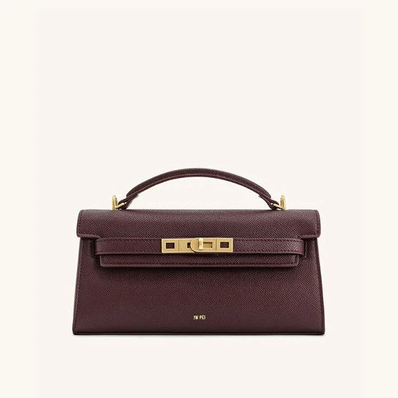 JW PEI Noor Leather Top Handle Handbag Crocodile Embossed