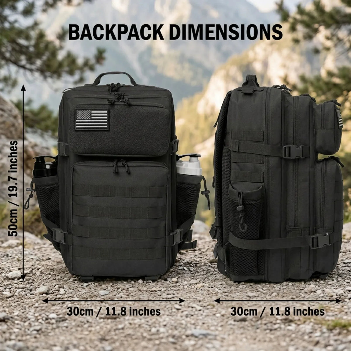 Refire Gear 45L Tactical Fishing Backpack With Bottle Holders