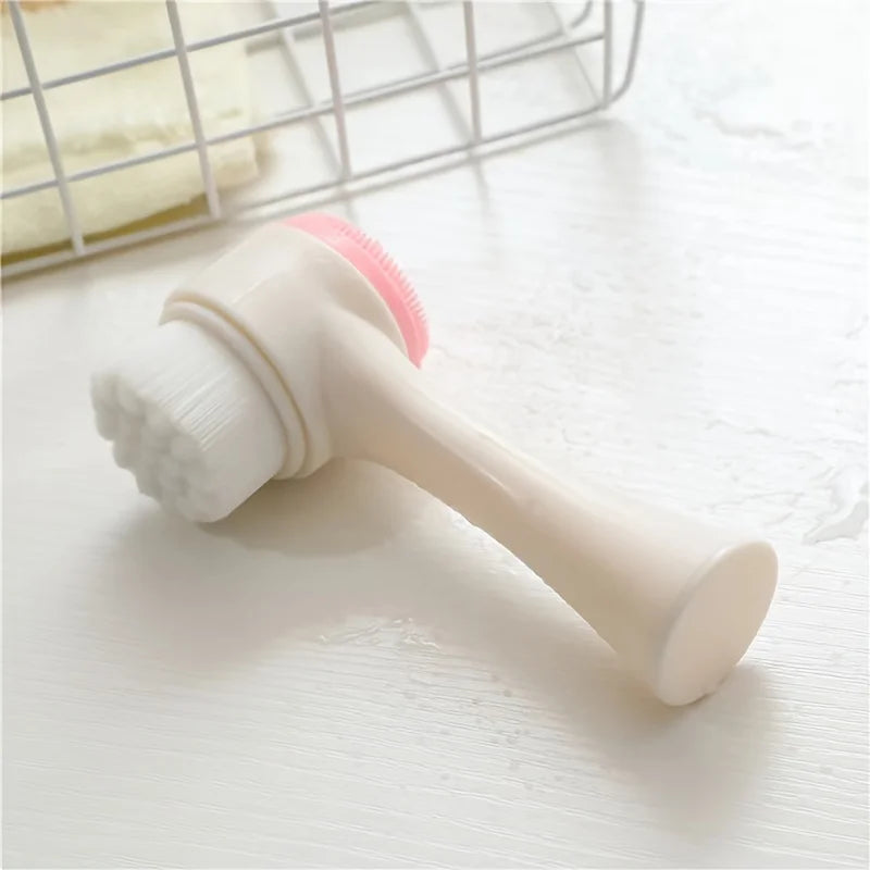 Silicone Double Sided Facial Cleansing Brush For Gentle Exfoliation