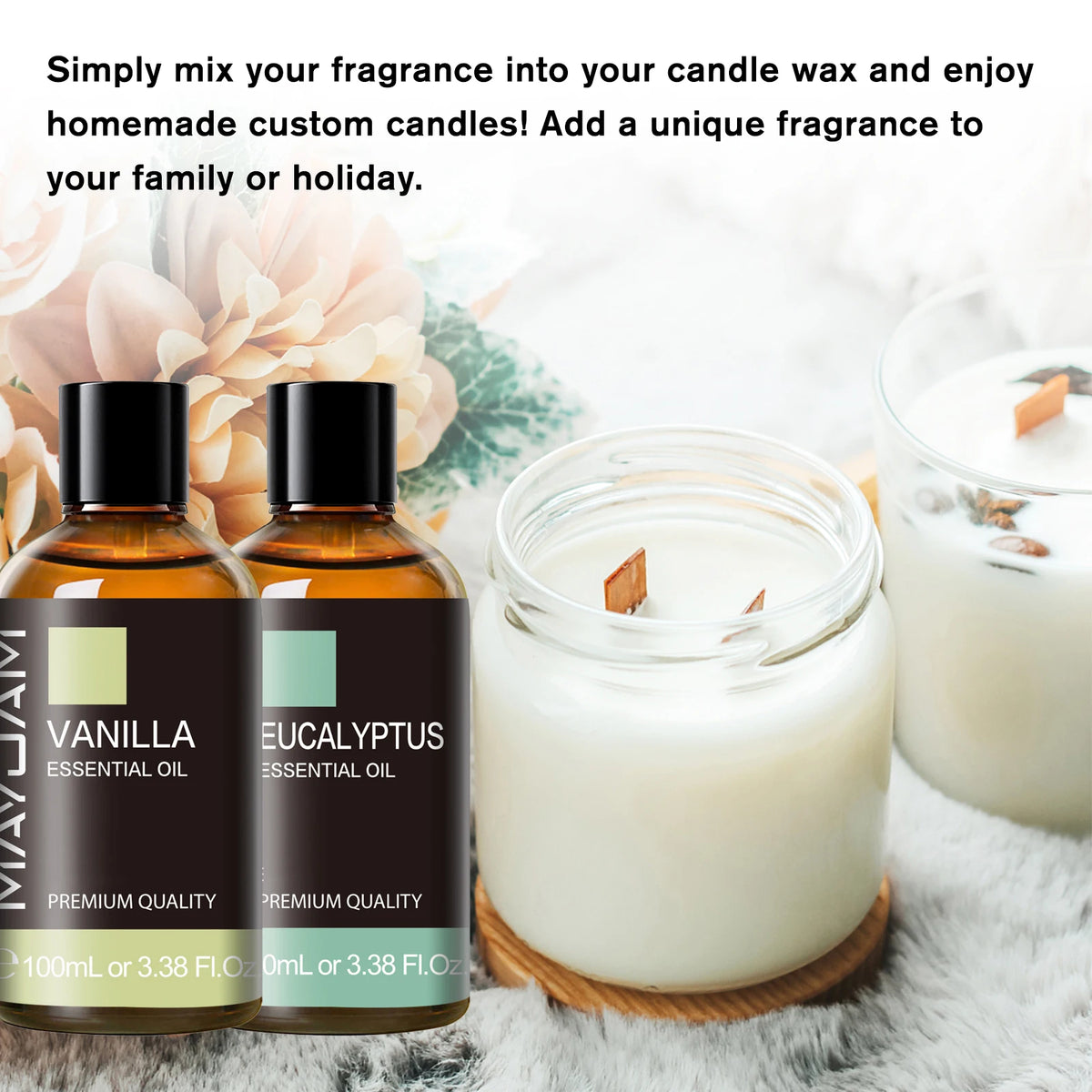 MAYJAM Pure Natural Essential Oil For Diffuser, Humidifier And Candle Making