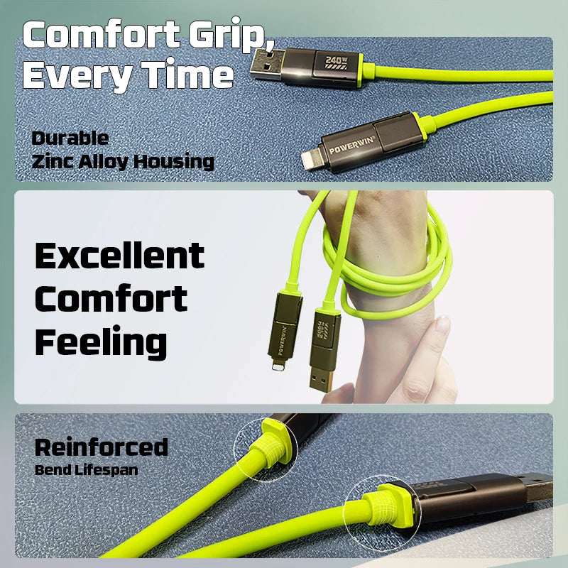 Powerwin 240W USB C Cable PD3.1 Fast Charge