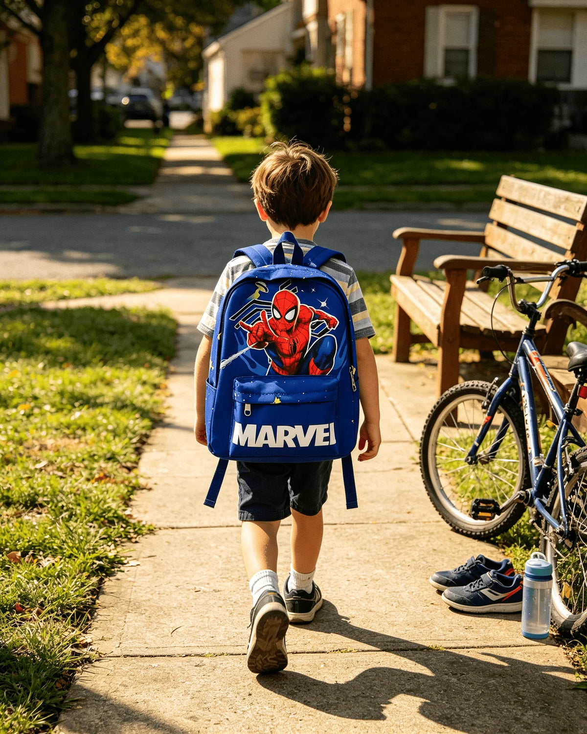 The Mesuca Kids Backpack Boys School Bag Cute Cartoon Student Backpack Lightweight Bookbag for Kindergarten Preschool Children Travel Bag Gift