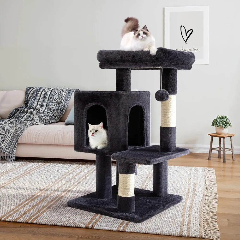 Nbvxc 29 Inch Double Tier Cat Tree With Sisal Scratching Posts