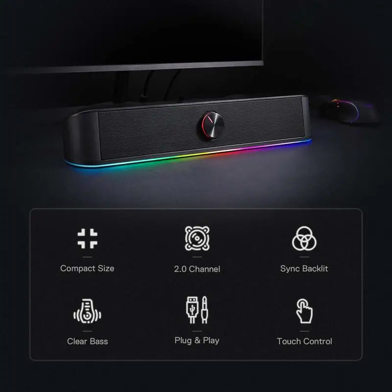 Redragon Gs560 Adiemus Rgb USB Desktop Soundbar