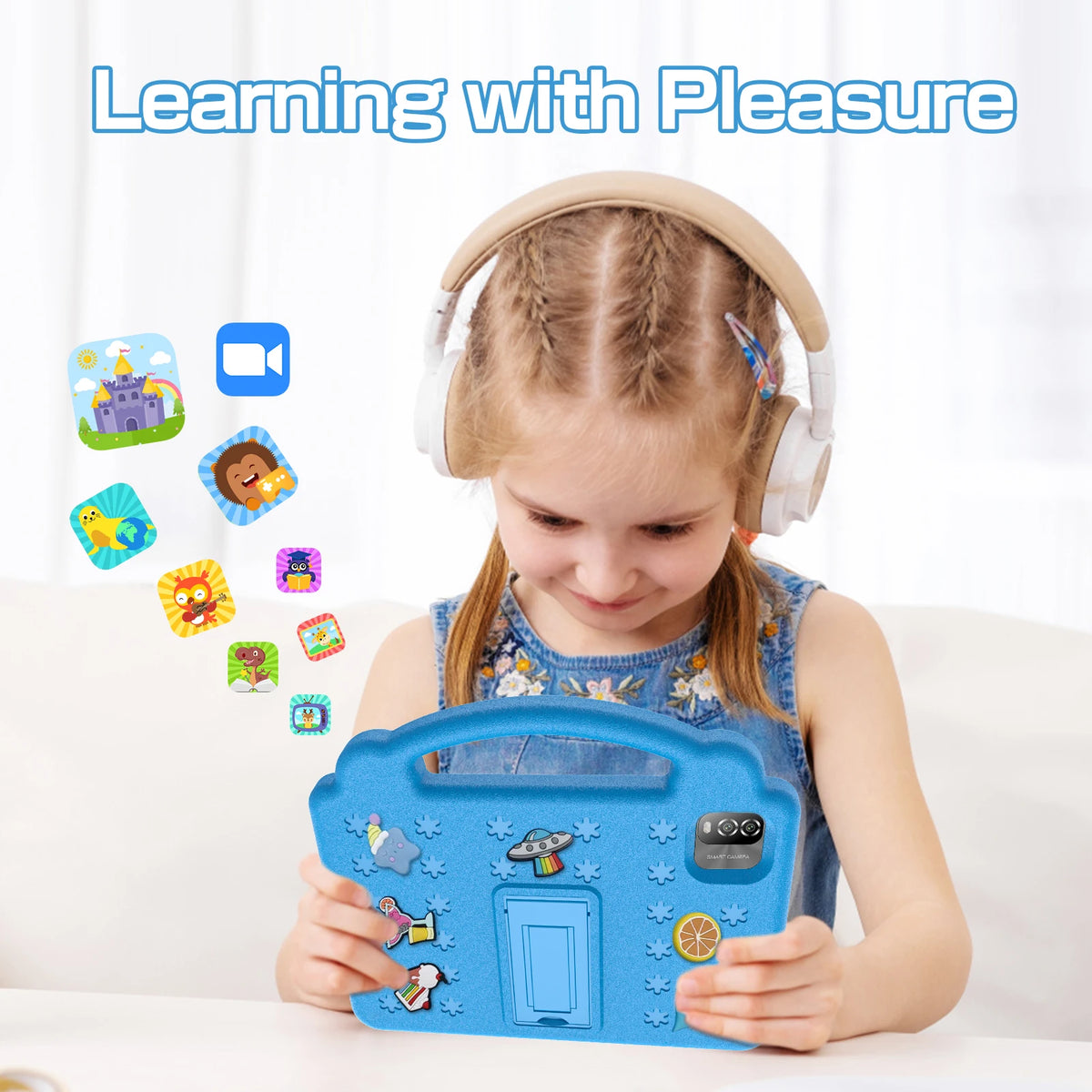 Pritom 10 Inch Kids Tablet With Parental Control And Carrying Case