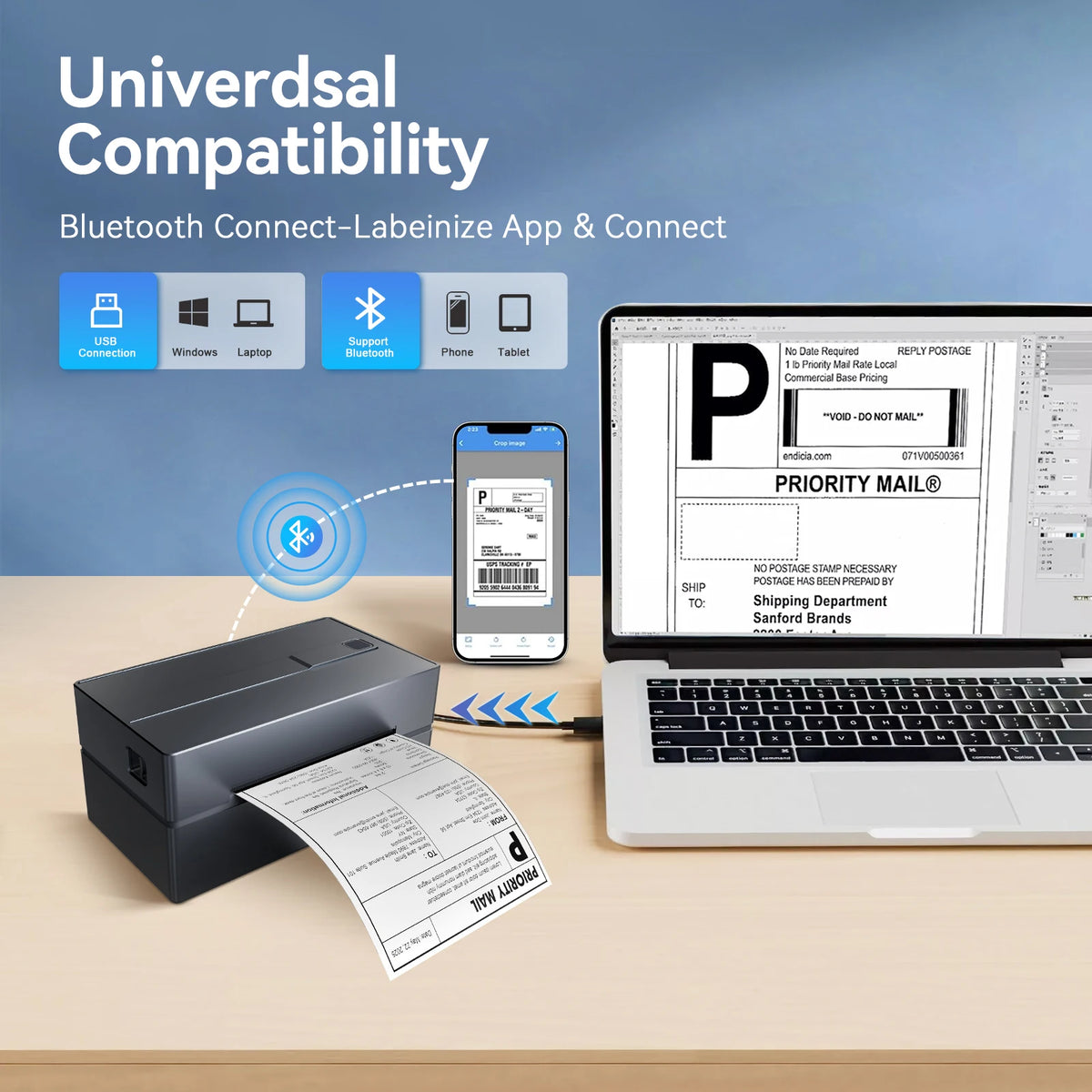 TakeYou Portable Thermal Label Printer No Ink