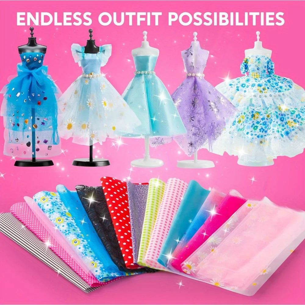 Joyfy 400 Pcs Fashion Design Crafts Sewing Craft Kit With Mannequins