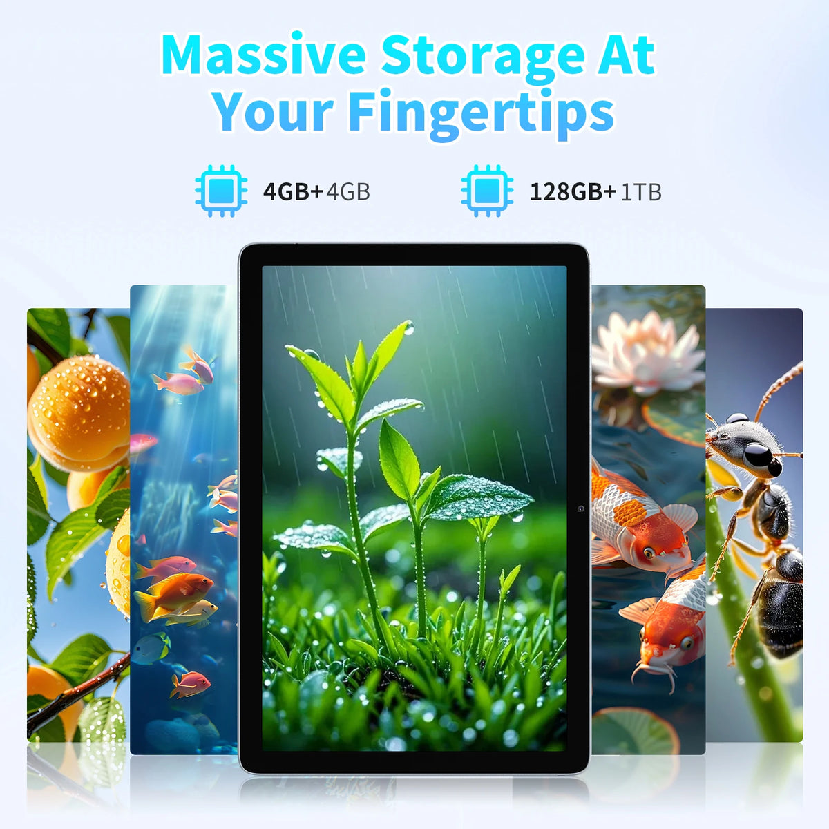 Pritom Android 15 Tablet With Keyboard And Case