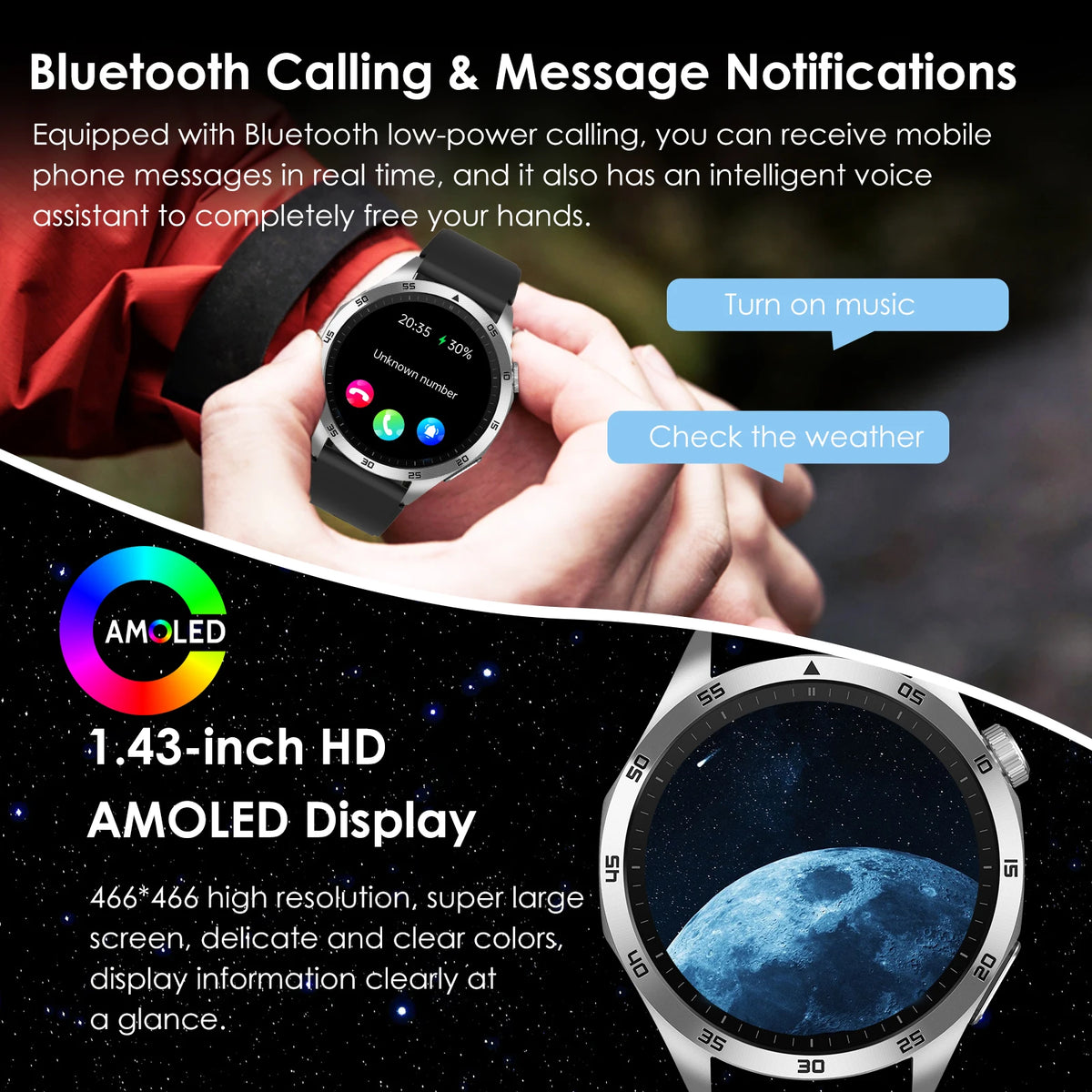 Male Health Smartwatch With ECG PPG Blood Pressure Monitor