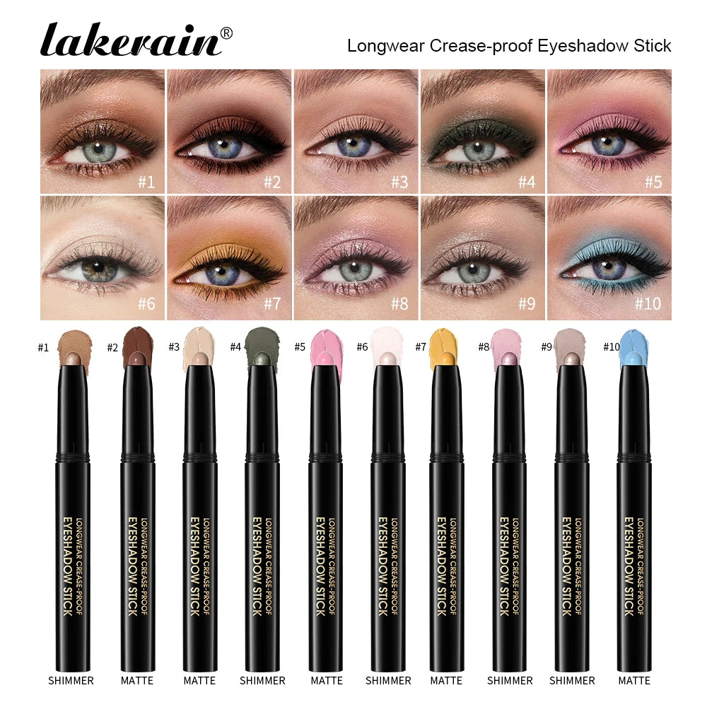 Waterproof Matte And Shimmer Eyeshadow Liner Pencil Makeup