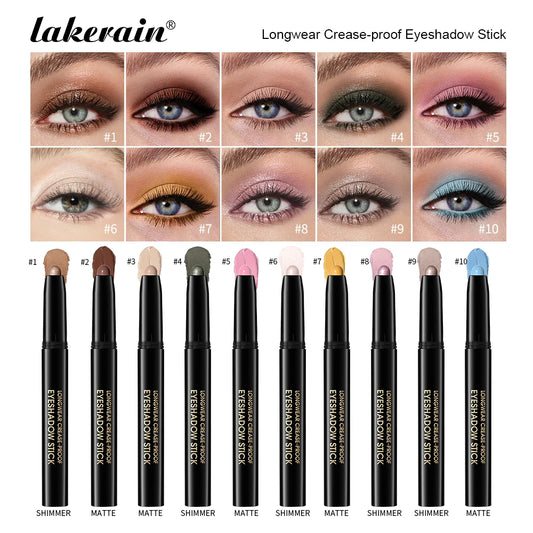 Waterproof Matte And Shimmer Eyeshadow Liner Pencil Makeup