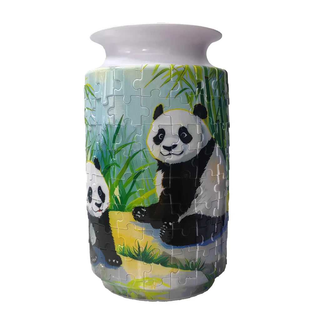CONUSEA 162 Piece Panda Bamboo 3D Puzzle Vase For Home Decor Gift