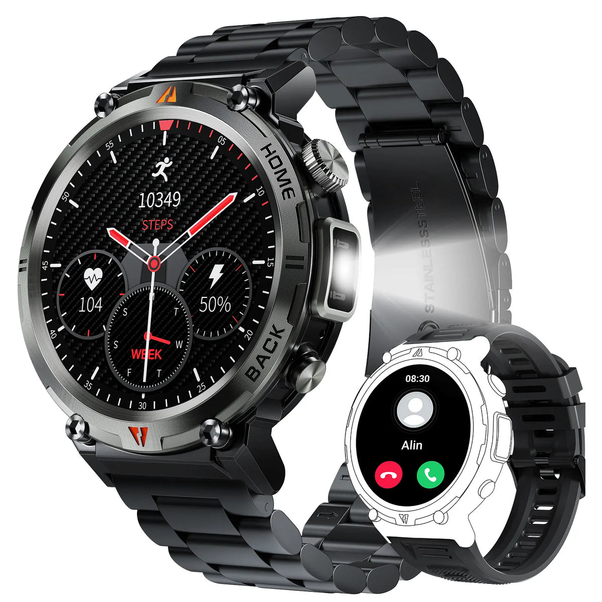 Eigiis Ke3 Smartwatch For Men Full Touch Health Monitor
