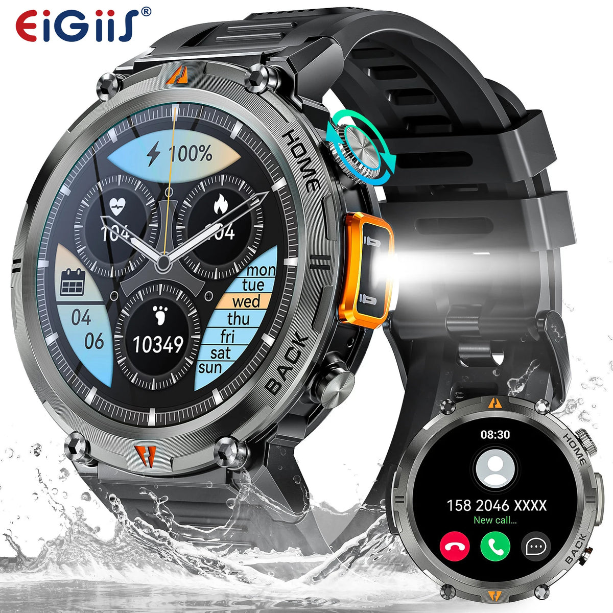 Eigiis Ke3 Smartwatch For Men Full Touch Health Monitor