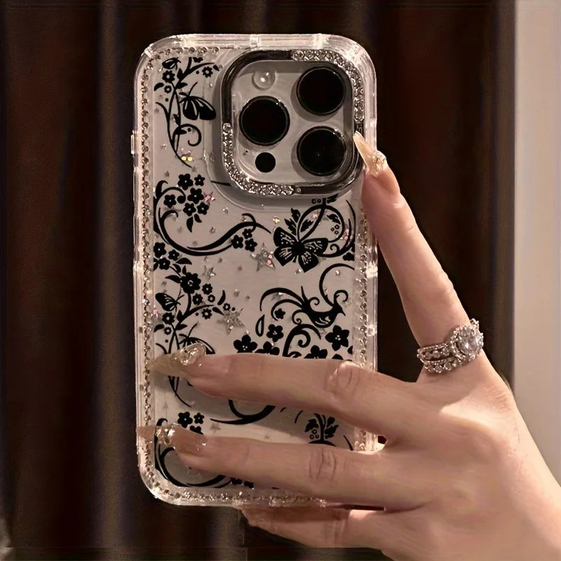 CHUBAN Luxury Butterfly Rhinestone Case For iPhone