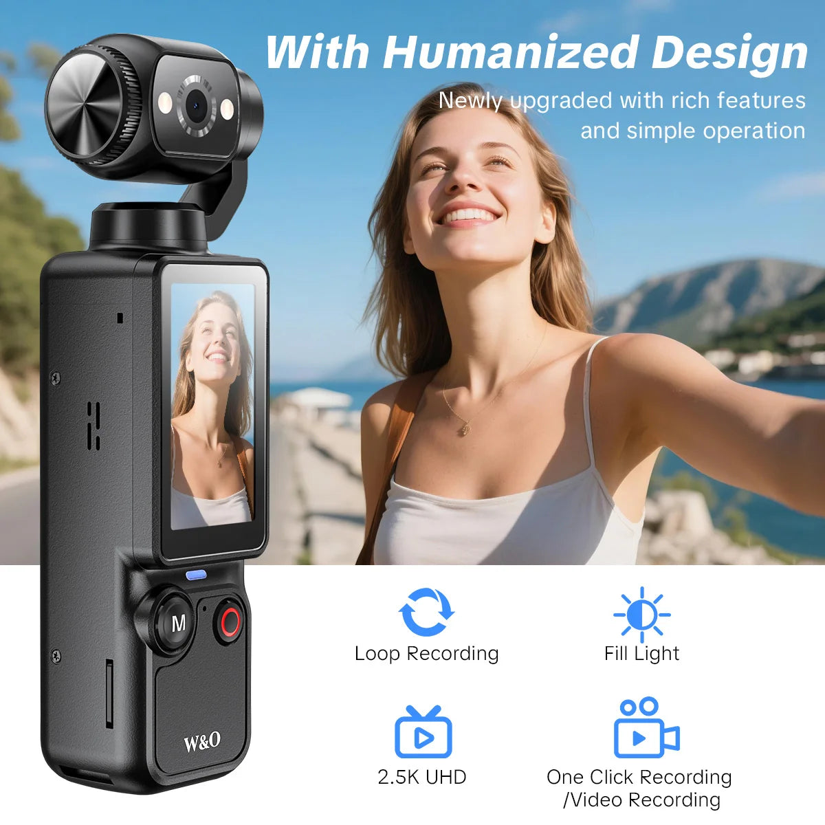 W&O Portable Handheld Digital Camera 16x Zoom Flash Night Shooting