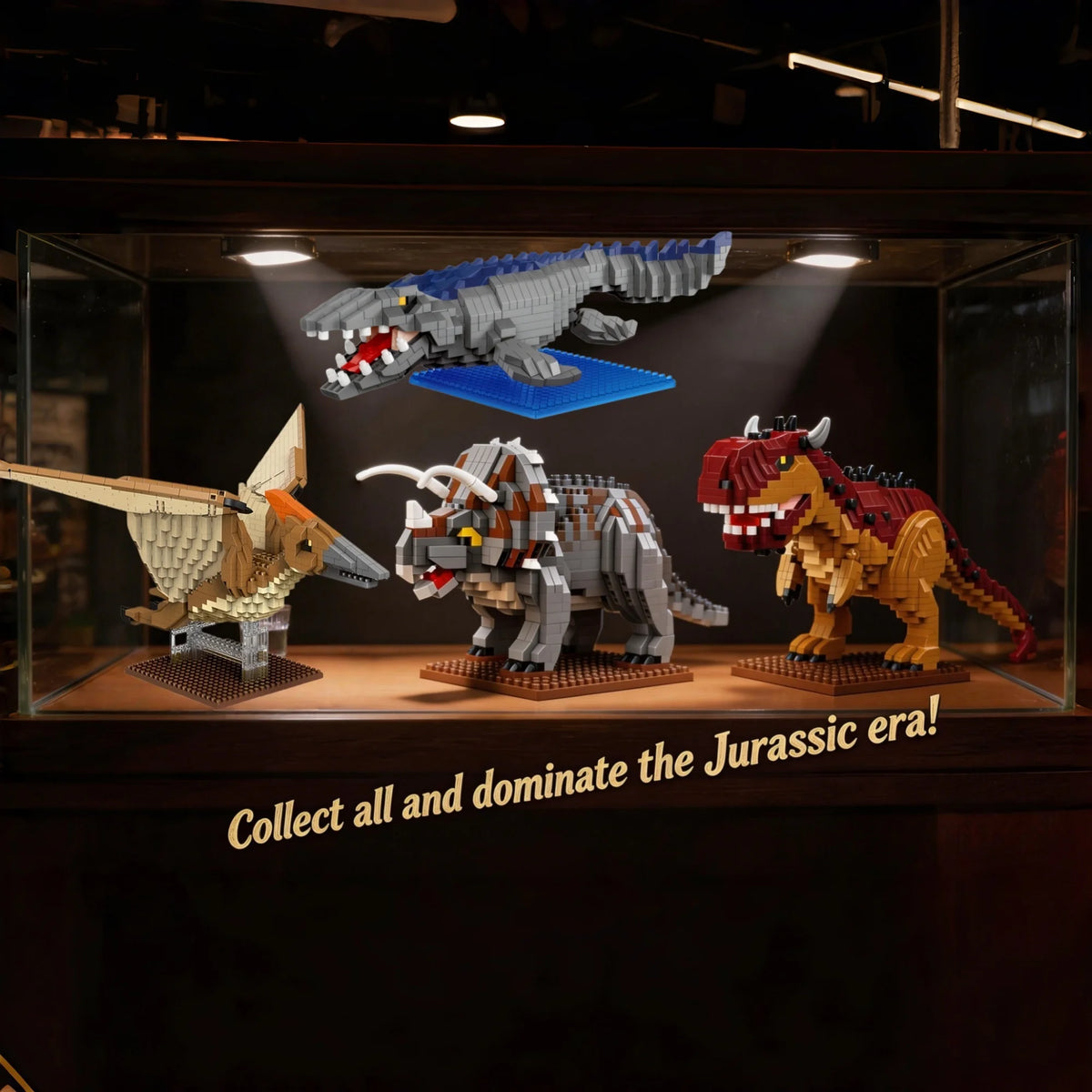 Jurassic Dilophosaurus Micro Mini Building Blocks Set By Knew Built