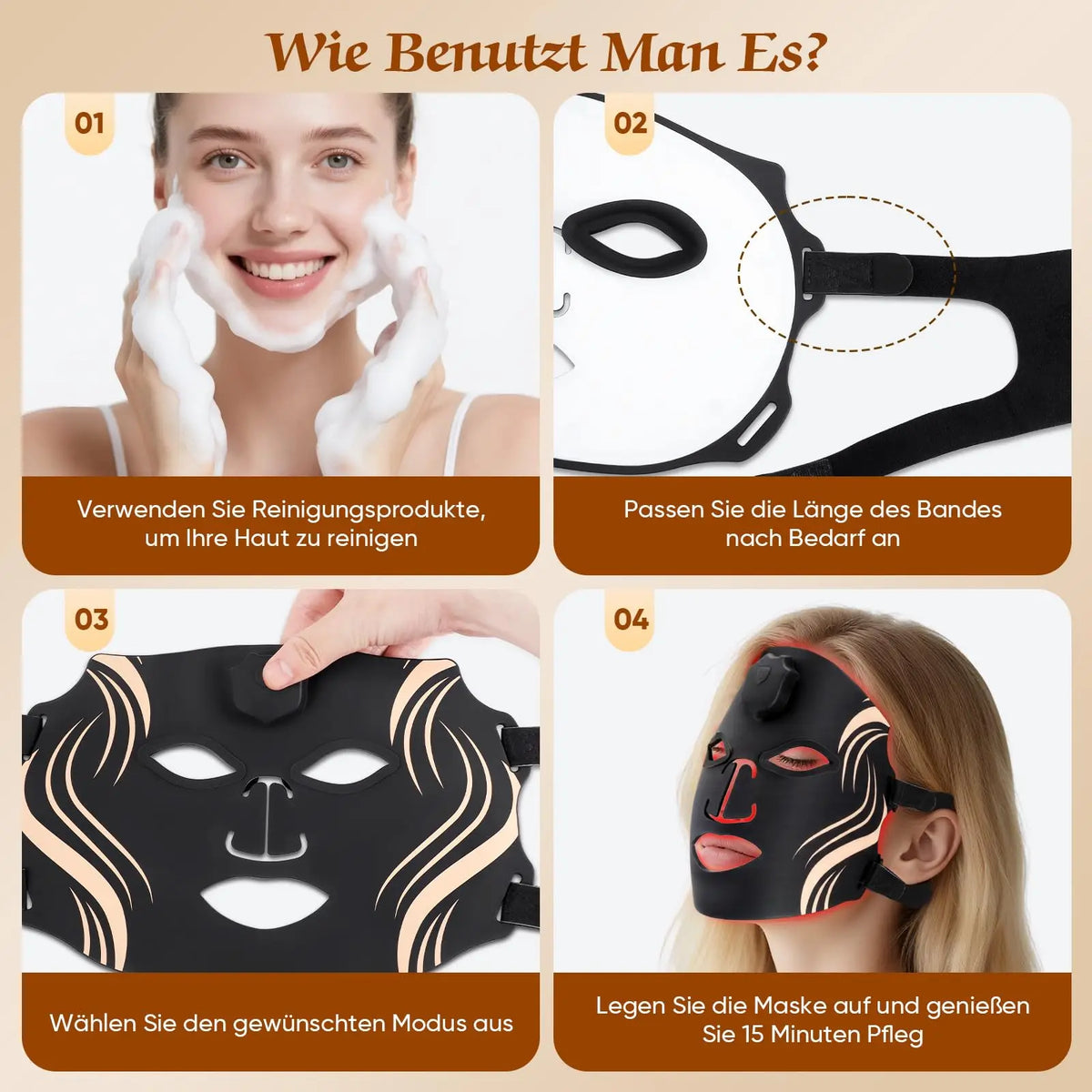 UBilli Led 7 Color Face Mask Silicone Red Light Therapy