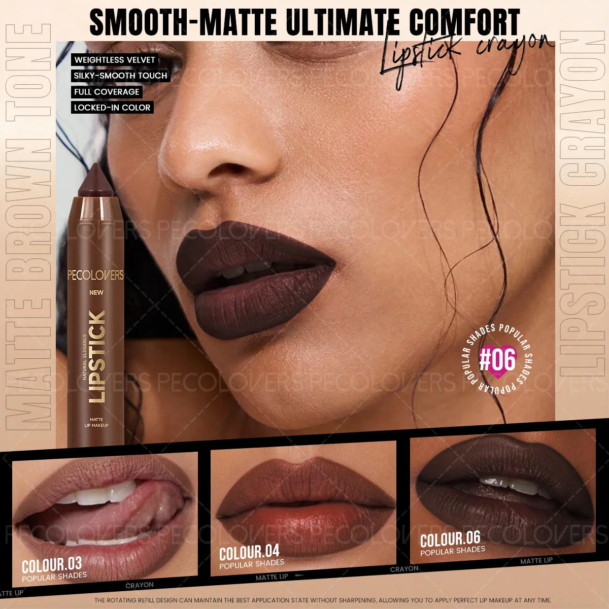 Waterproof Matte Lip Liner Pencil Set For Long Lasting Color
