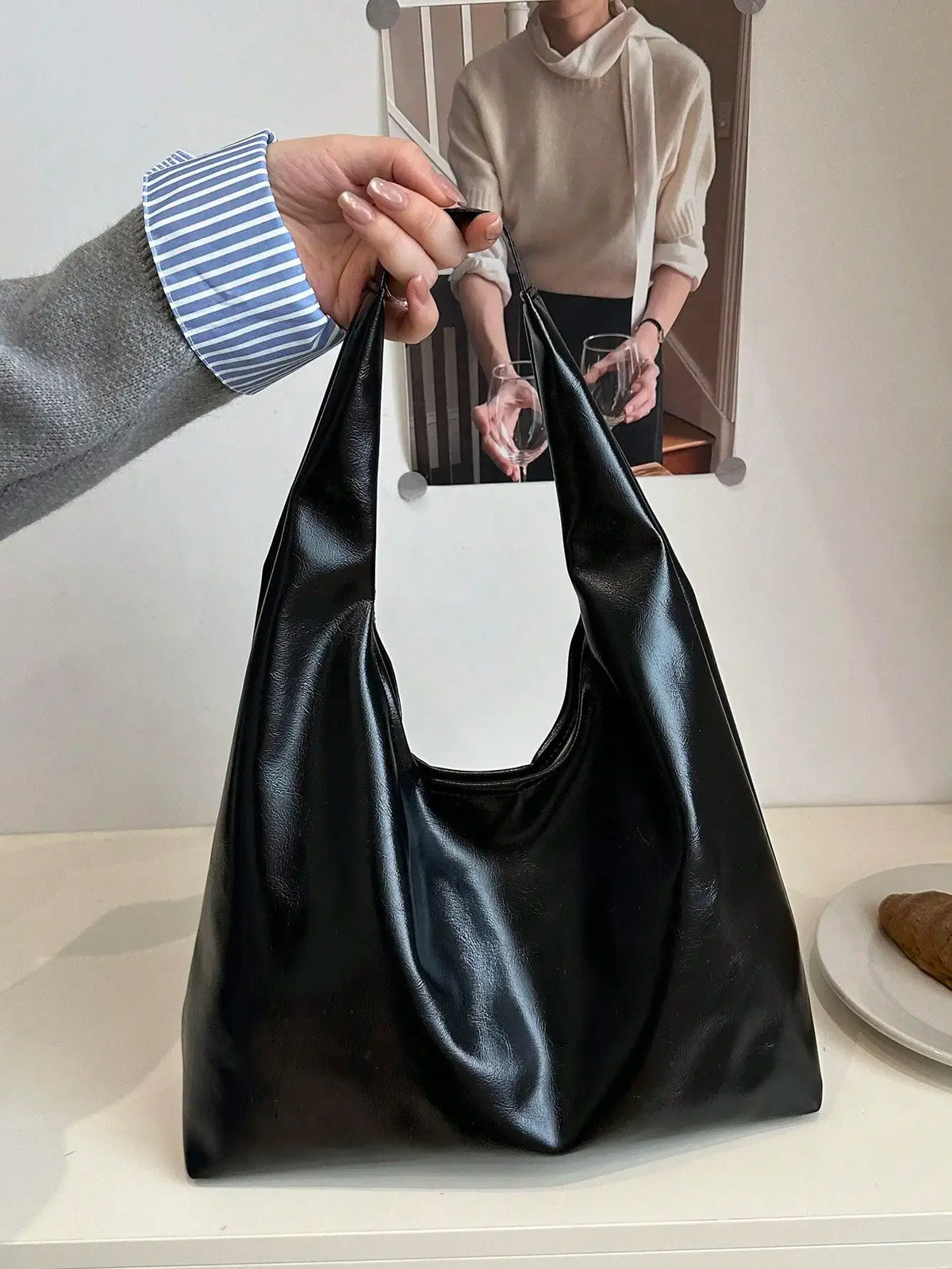 Denim Women's Large Capacity Square Crossbody Shoulder Bag