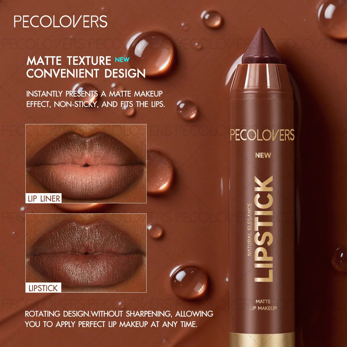 Waterproof Matte Lip Liner Pencil Set For Long Lasting Color