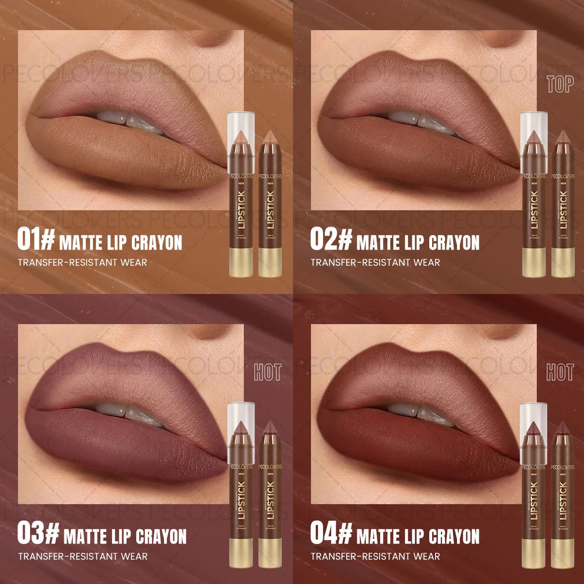 Waterproof Matte Lip Liner Pencil Set For Long Lasting Color