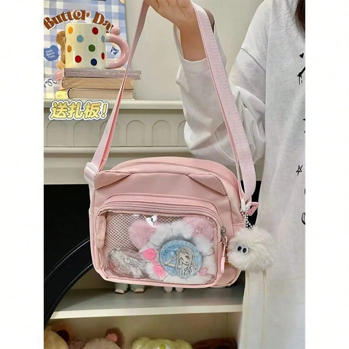 Stylish Women Polyester Crossbody Bag For School And Office
