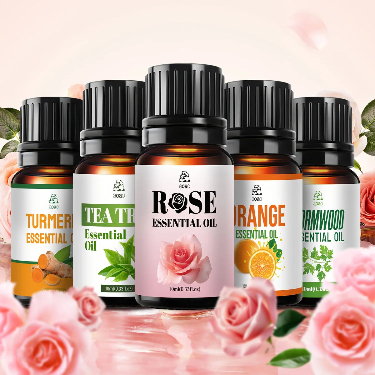Aoao 12 Pc Essential Oil Blend For Facial Hair And Body Massage