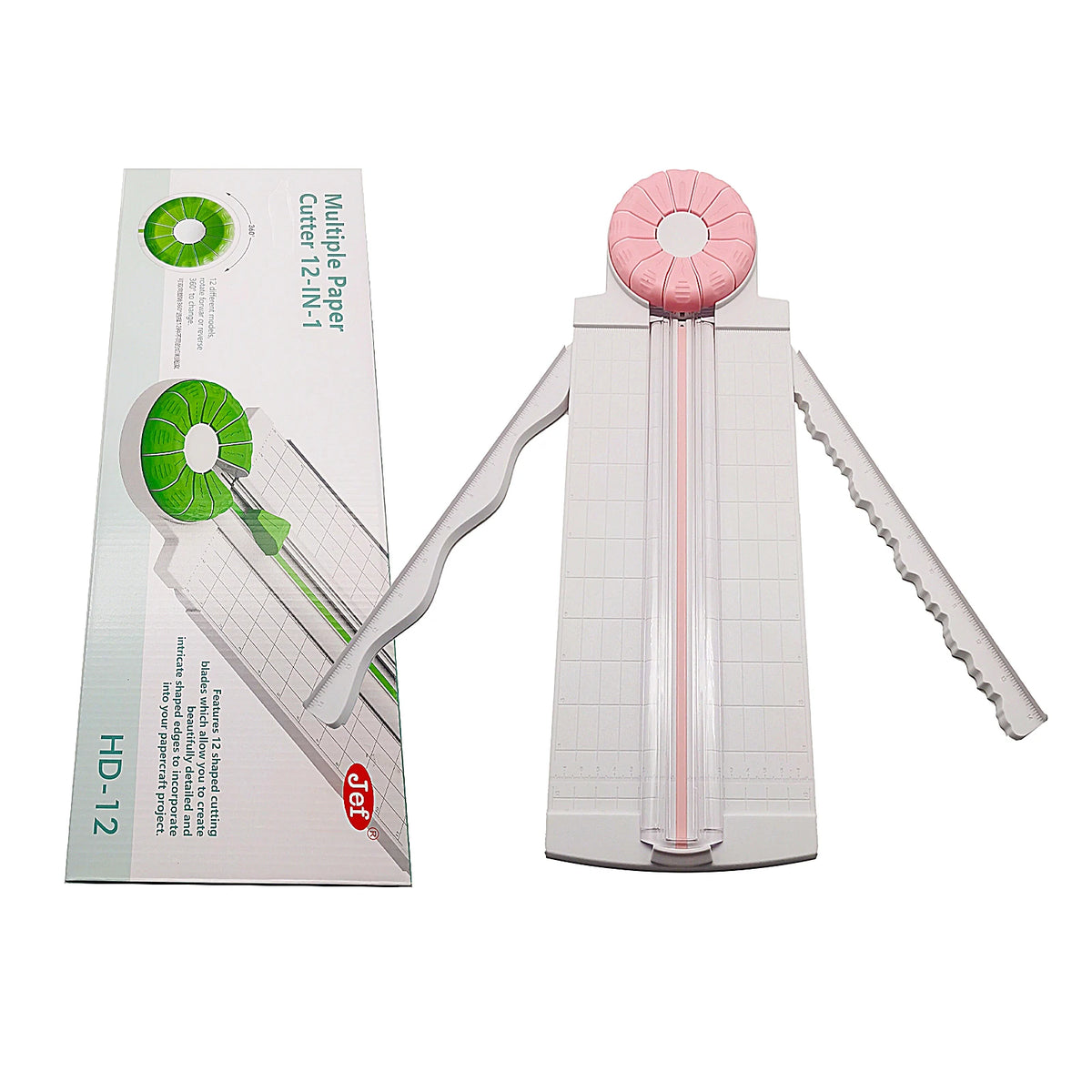 Multi Function Paper Dial Trimmer With 12 Styles Blade Edge Cutter
