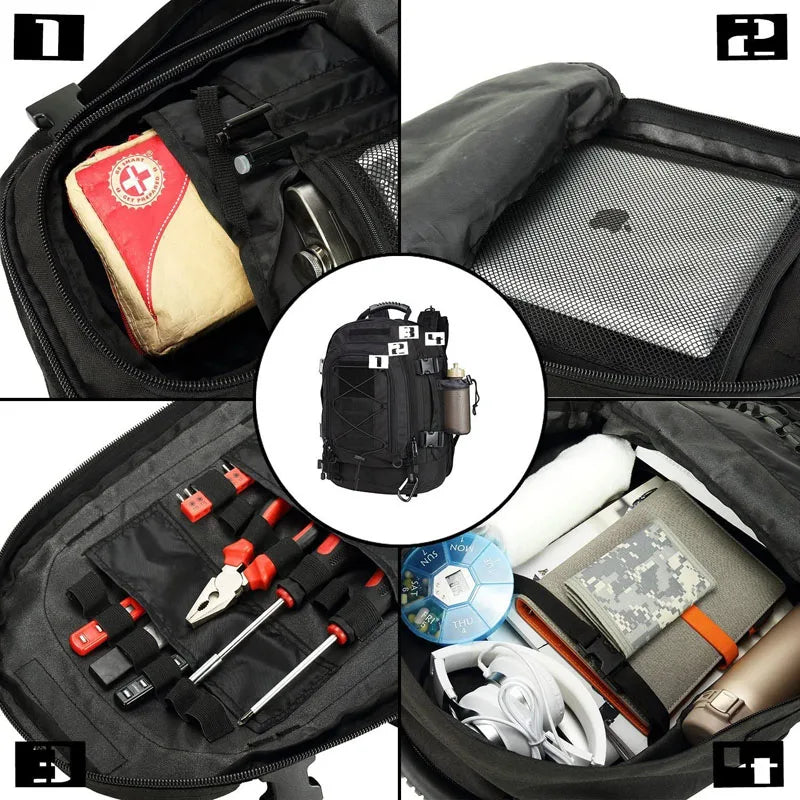 LQARMY Large Capacity 60L Tactical Military Backpack For Outdoor