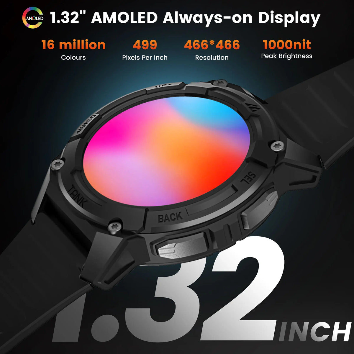 Kospet Tank S2 GPS AMOLED Smartwatch With Compass Altimeter