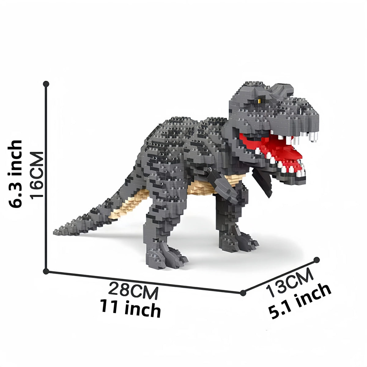 Jurassic Dilophosaurus Micro Mini Building Blocks Set By Knew Built