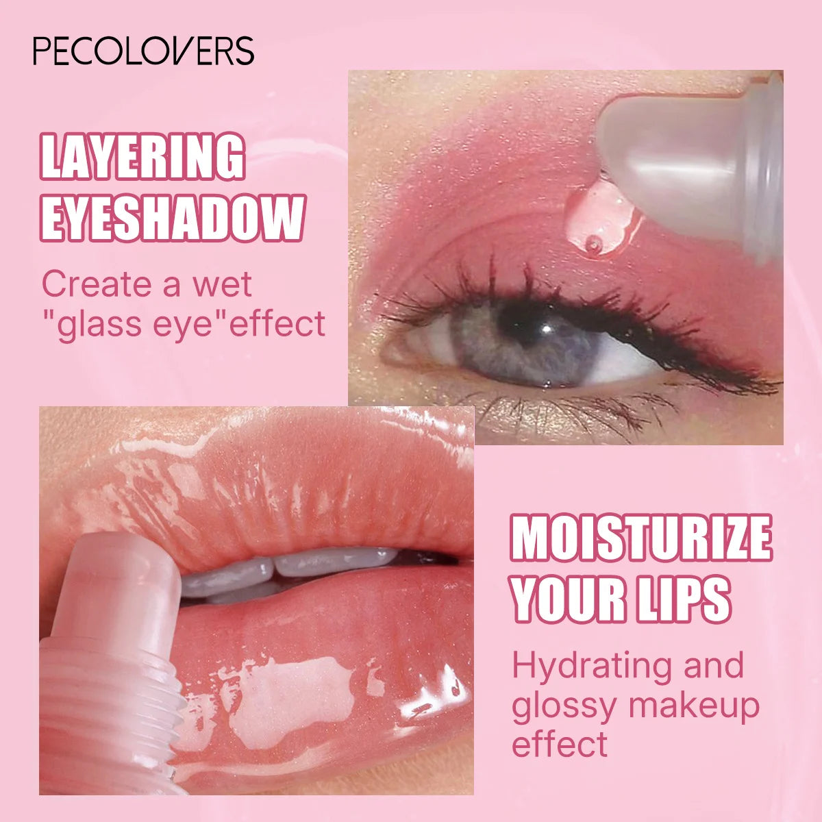Moisturizing Lip Oil Gloss Set With Non Sticky Translucent Shine