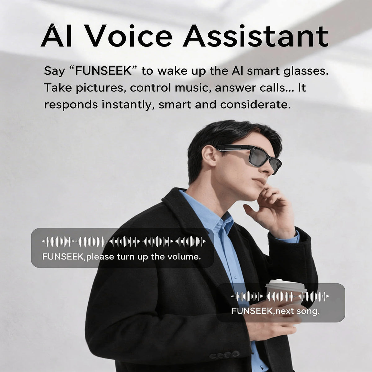 W&O Smart Camera Glasses With AI Translation And Open Ear Audio