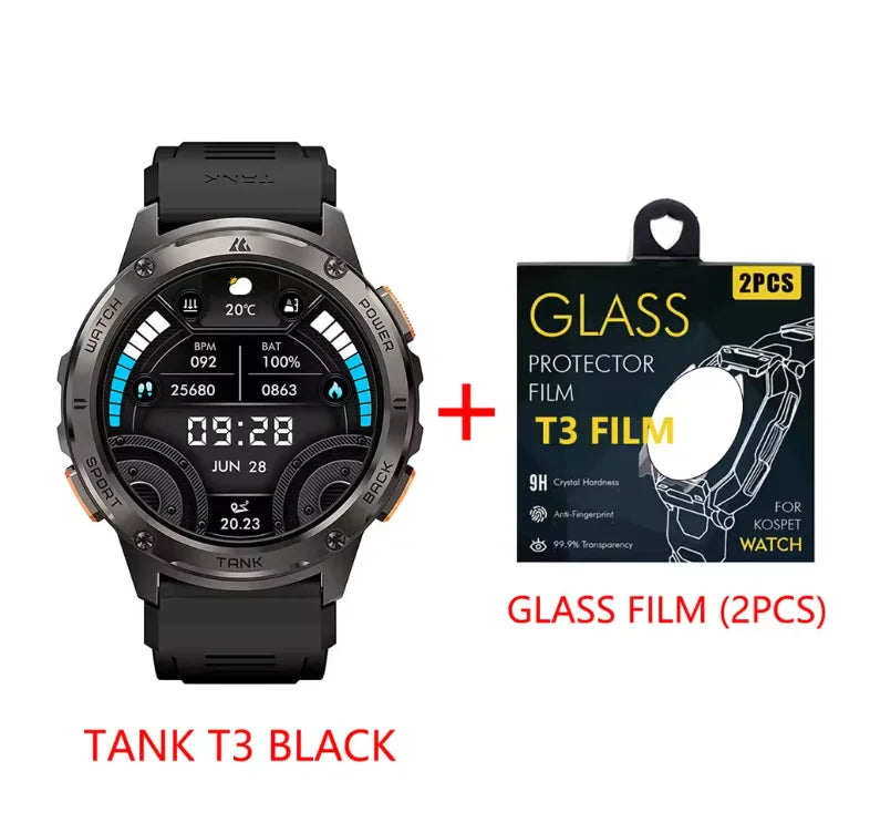 KOSPET Tank T3 Watch for Men with Call Text AMOLED