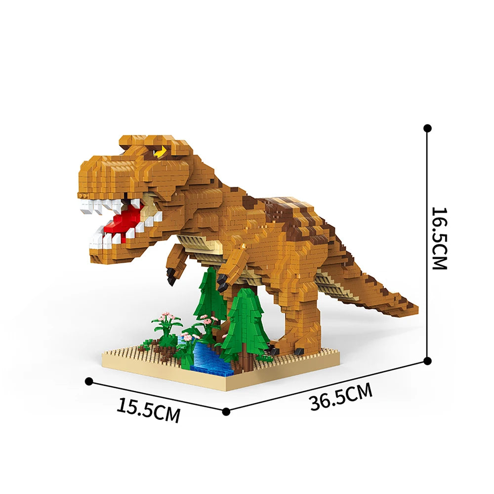 Jurassic Dilophosaurus Micro Mini Building Blocks Set By Knew Built