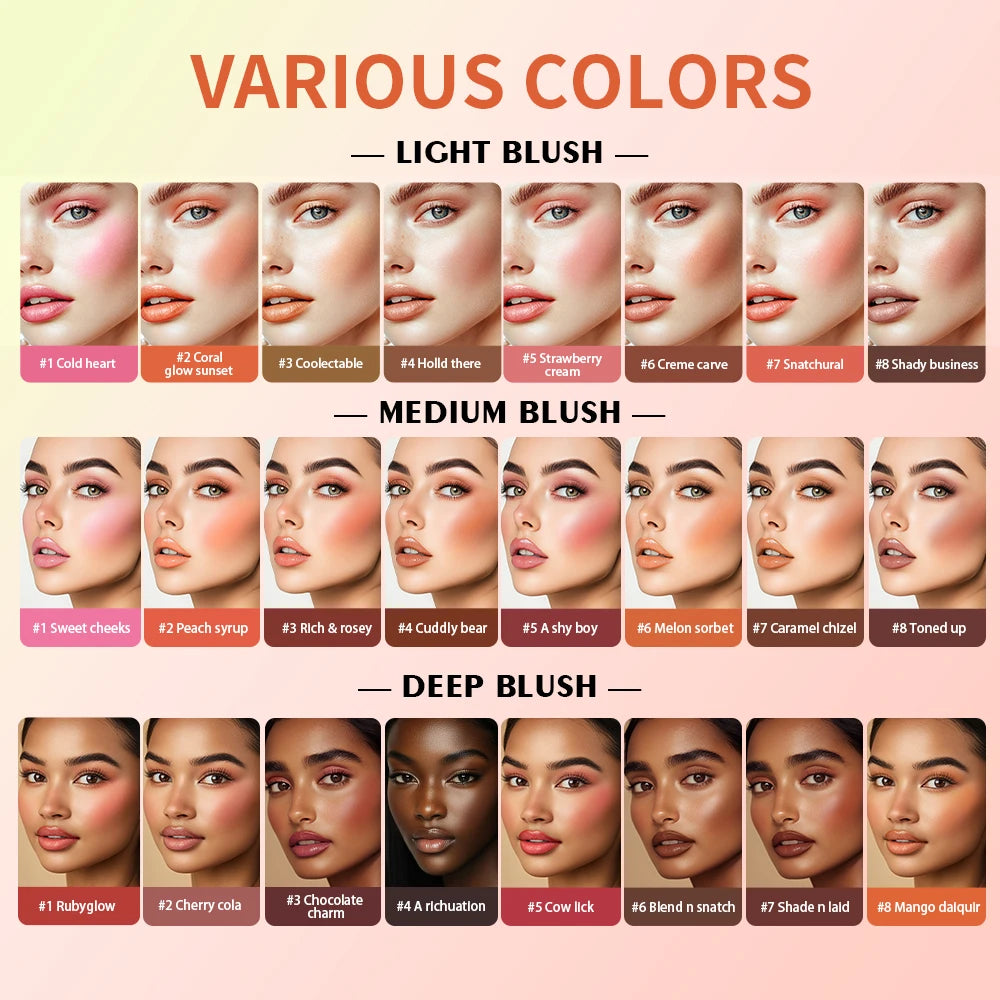 ibcccndc Cream Blush Palette With Blendable Natural Glow Finish