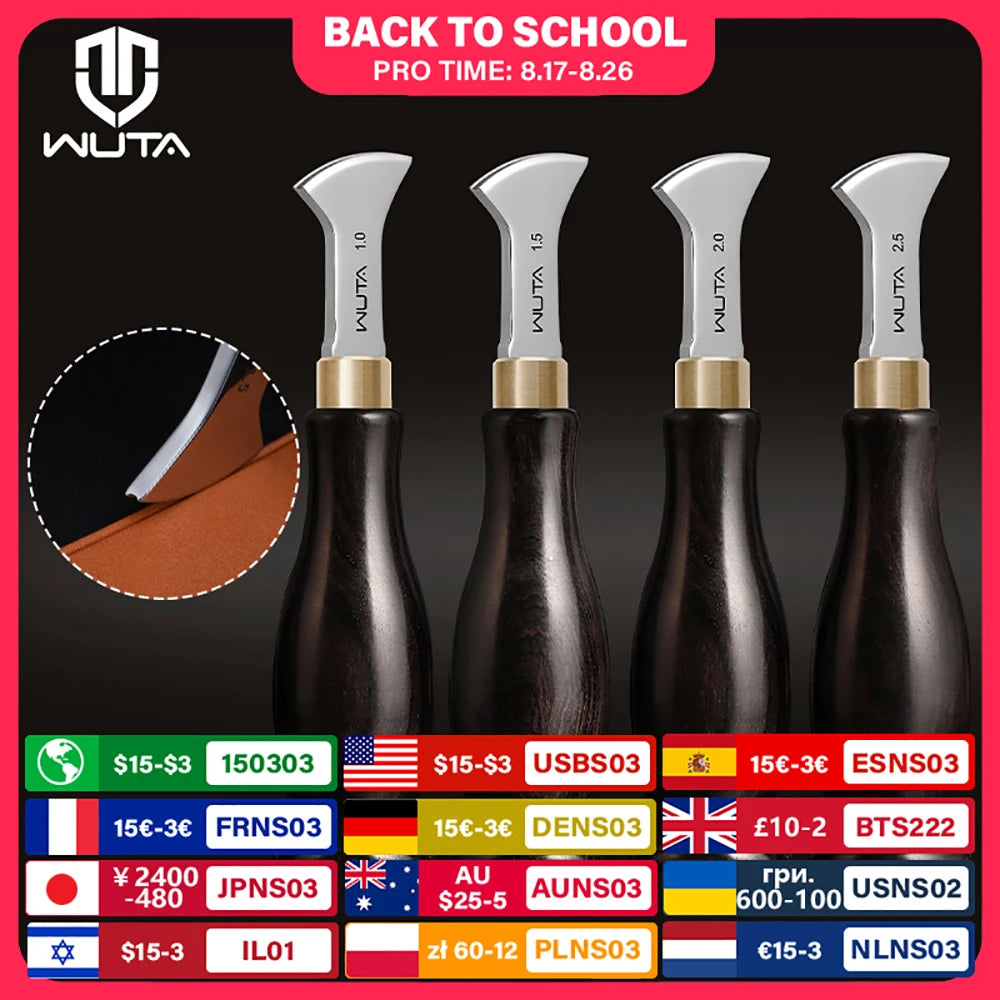WUTA Professional Leather Edge Creaser And Beveler Tool