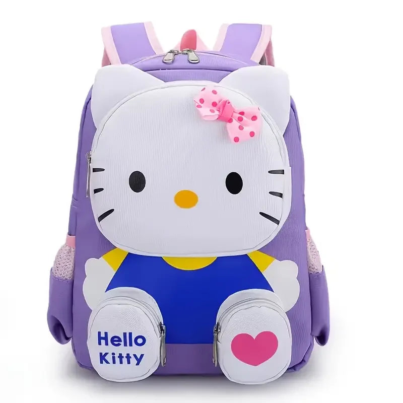 The Mesuca Cute 3D Cartoon Cat Kids Backpack For Girls, Lightweight Spine‑Protected Toddler School Bag, Adjustable Breathable Shoulder Strap Children Daypack, Waterproof Kindergarten Bookbag Outdoor Travel Birthday Gift