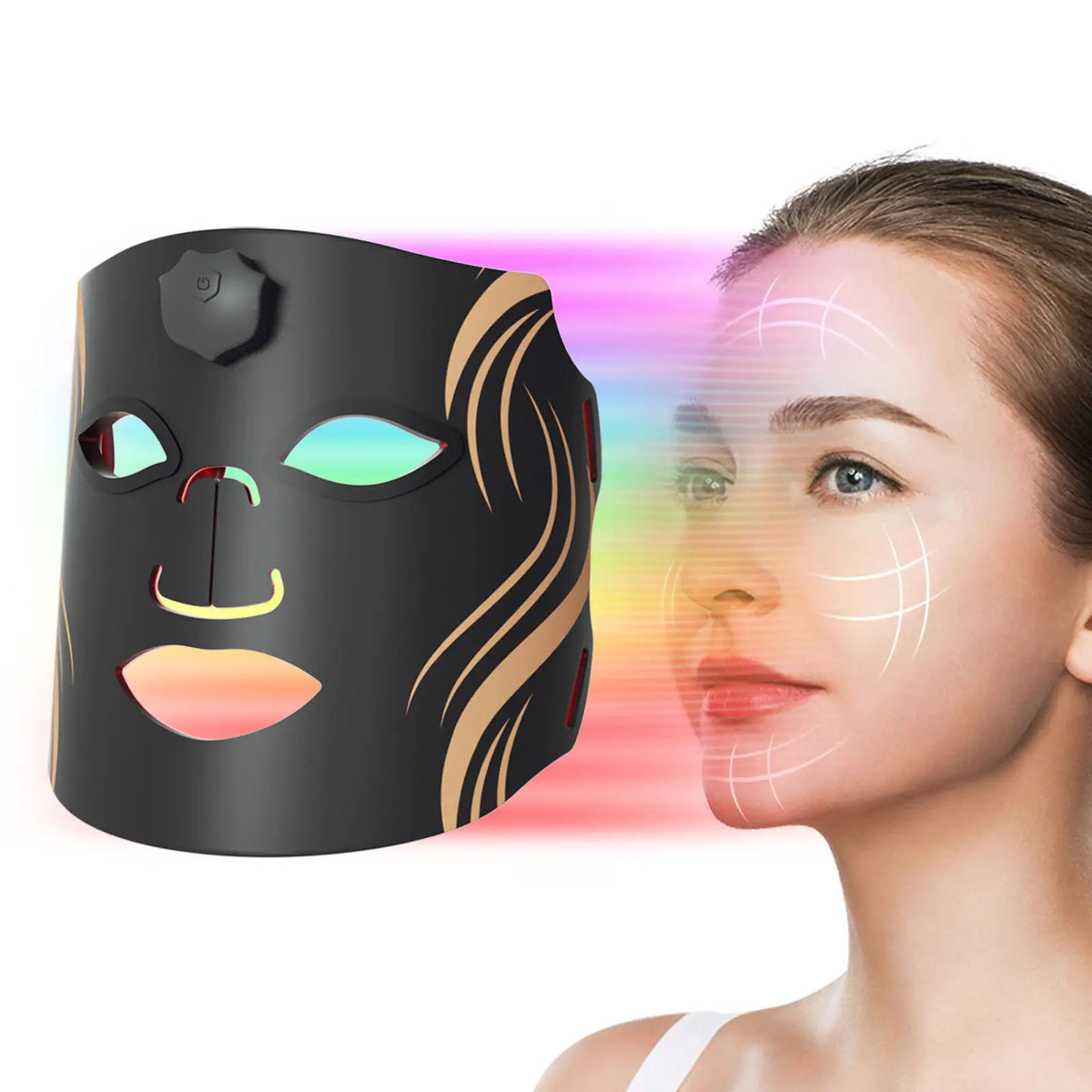 UBilli Led 7 Color Face Mask Silicone Red Light Therapy